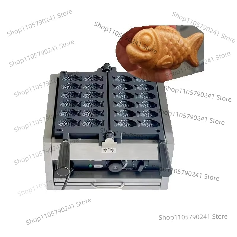 Mini Waffle Maker Machine - 12 Pcs Goldfish Shaped Taiyaki Maker