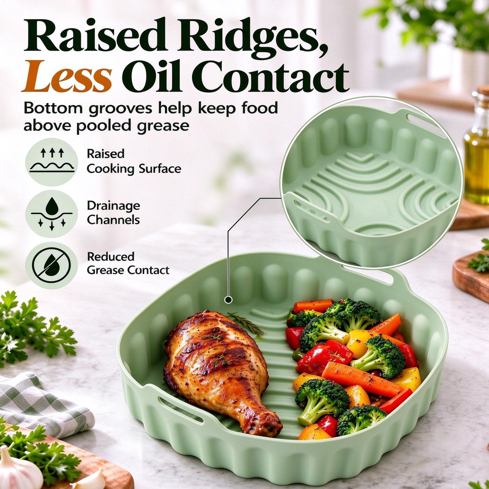 Air Fryer Silicone Pot Liner - Air Fryer Silicone Liners Pot Heat-Resistant
