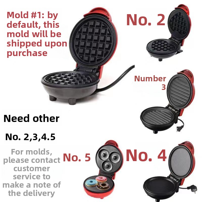 JIHUAN Mini Household Breakfas - Mini Waffle Maker Machine review and price